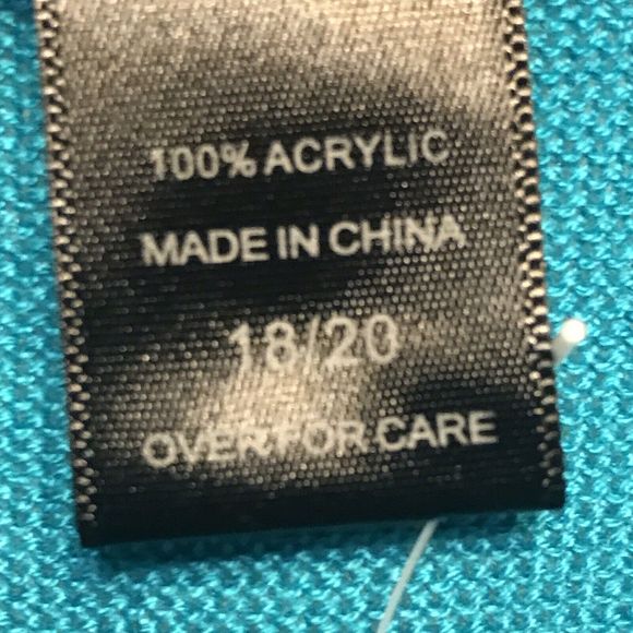 Ashley Stewart Women’s Turquoise Lightweight Sweater Ruching Plus Size 18/20 NEW - Picture 9 of 9